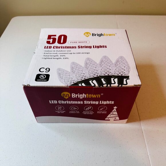 50 LED bulbs Pure White Christmas String Lights Indoor and Outdoor String Lights - Picture 6 of 8